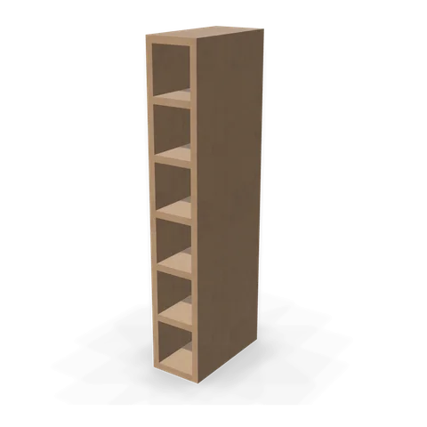 WC0636 cabinet in Shaker Driftwood, angle view