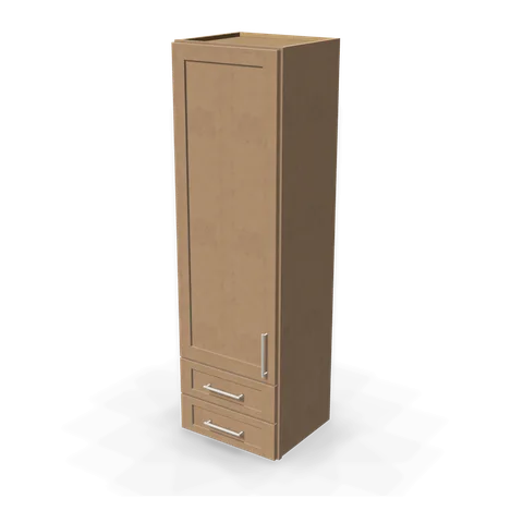 WD1860 cabinet in Shaker Driftwood, angle view
