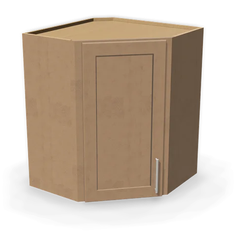 WDC2430 cabinet in Shaker Driftwood, angle view
