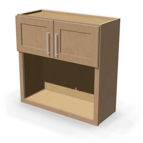 WM3030 cabinet in Shaker Driftwood, angle view