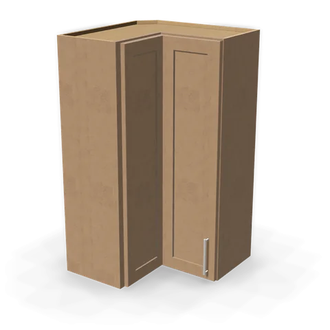 WPC2442 cabinet in Shaker Driftwood, angle view