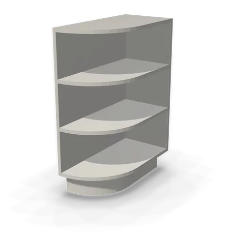 BES12 cabinet in Shaker Light Gray, angle view