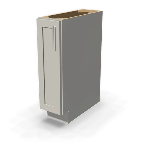 BF0924 cabinet in Shaker Light Gray, angle view