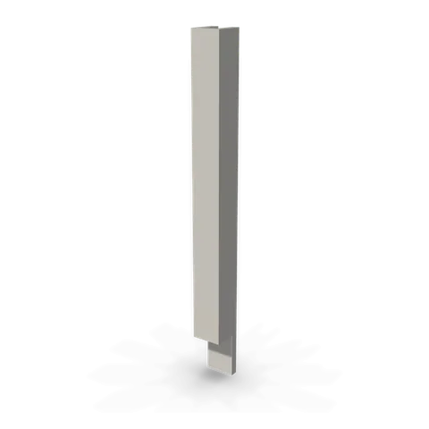 BF3 cabinet in Shaker Light Gray, angle view