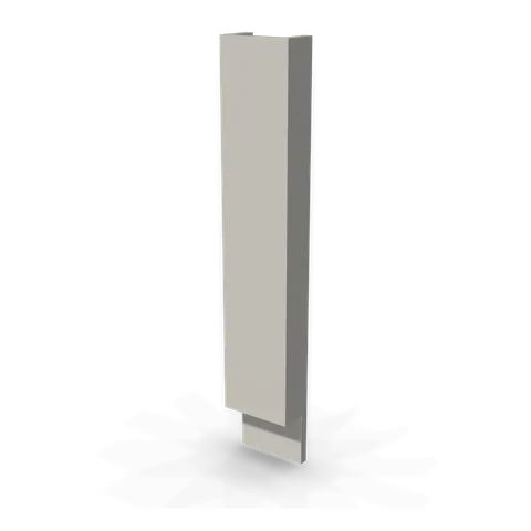 BF6 cabinet in Shaker Light Gray, angle view