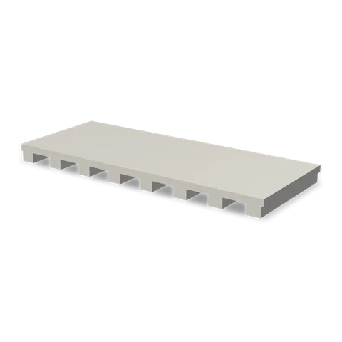 GL-30 cabinet in Shaker Light Gray, angle view