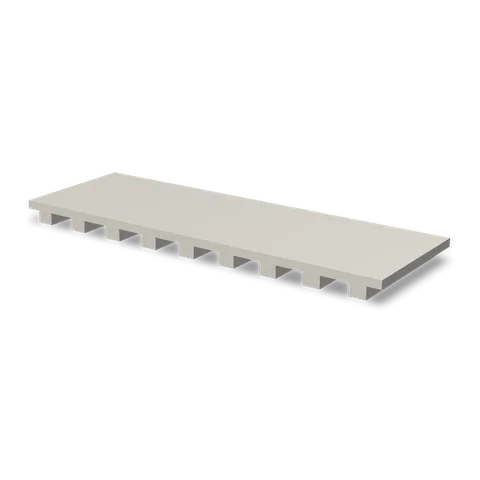 GL-36 cabinet in Shaker Light Gray, angle view