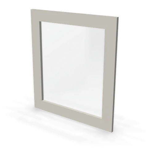 M2427 cabinet in Shaker Light Gray, angle view