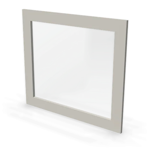 M3027 cabinet in Shaker Light Gray, angle view