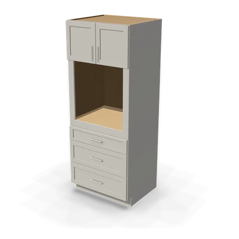 OC338427 cabinet in Shaker Light Gray, angle view