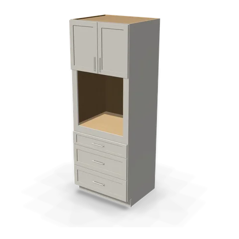 OC339027 cabinet in Shaker Light Gray, angle view