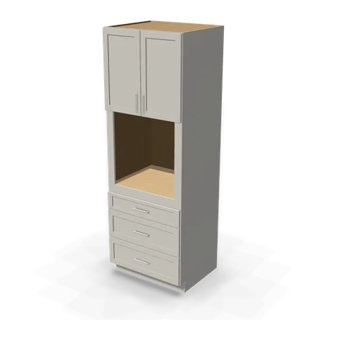 OC339627 cabinet in Shaker Light Gray, angle view