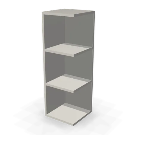 OE1236 cabinet in Shaker Light Gray, angle view