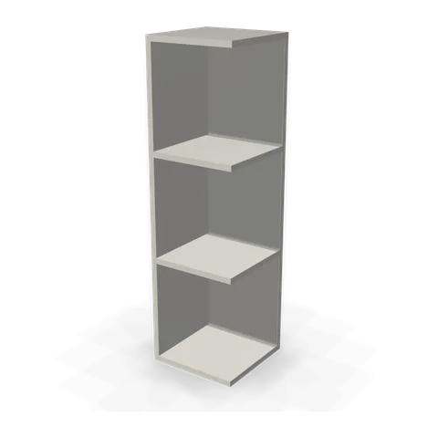 OE1242 cabinet in Shaker Light Gray, angle view