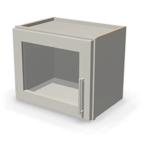 PGDW1815 cabinet in Shaker Light Gray, angle view