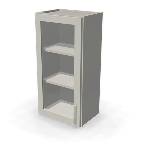PGDW1836 cabinet in Shaker Light Gray, angle view