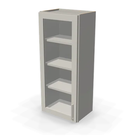 PGDW1842 cabinet in Shaker Light Gray, angle view
