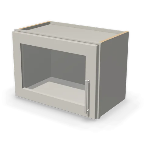 PGDW2115 cabinet in Shaker Light Gray, angle view