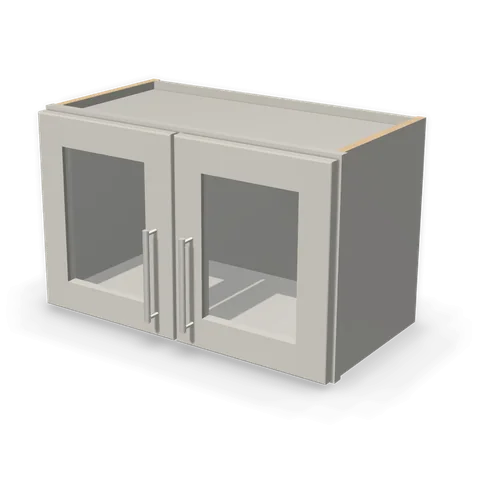 PGDW2415 cabinet in Shaker Light Gray, angle view