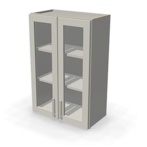 PGDW2436 cabinet in Shaker Light Gray, angle view
