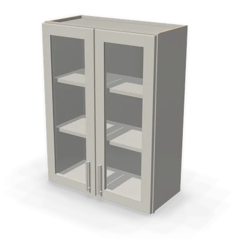 PGDW2736 cabinet in Shaker Light Gray, angle view