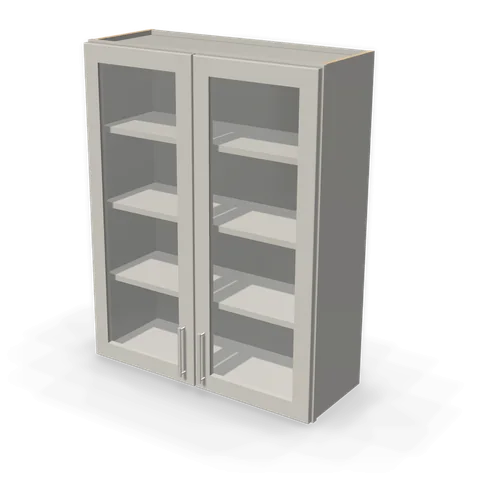PGDW3342 cabinet in Shaker Light Gray, angle view