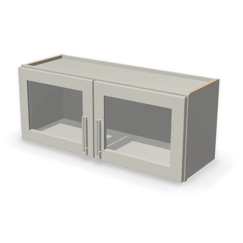 PGDW3615 cabinet in Shaker Light Gray, angle view