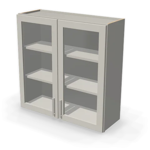 PGDW3636 cabinet in Shaker Light Gray, angle view