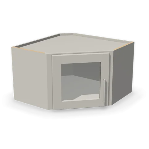 PGDWDC2415 cabinet in Shaker Light Gray, angle view