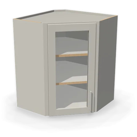 PGDWDC2430 cabinet in Shaker Light Gray, angle view
