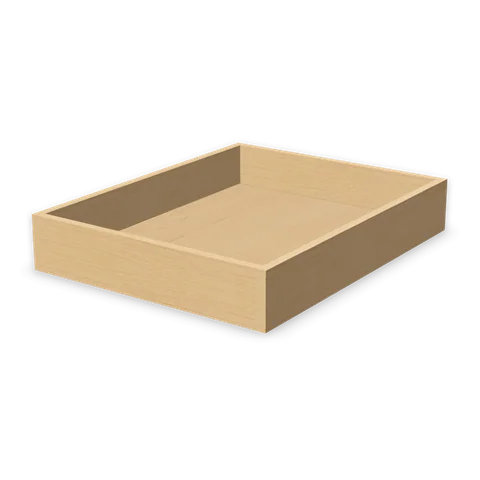 RD24TP cabinet in Shaker Light Gray, angle view