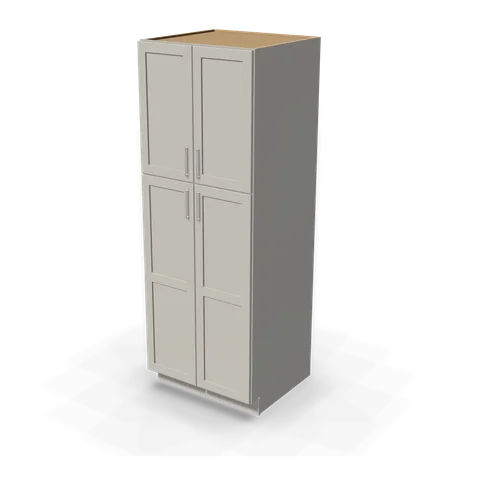 TP308427 cabinet in Shaker Light Gray, angle view