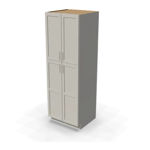 TP309027 cabinet in Shaker Light Gray, angle view