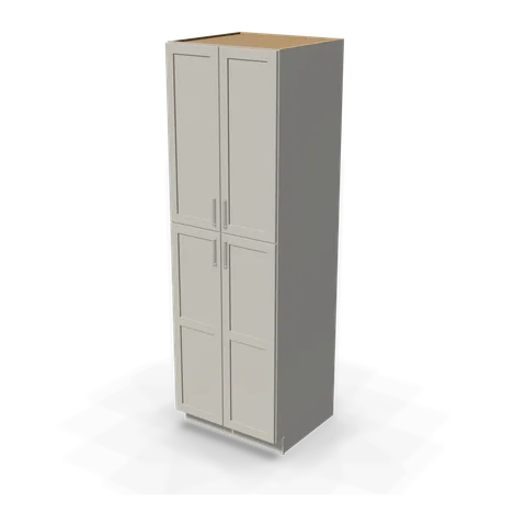 TP309627 cabinet in Shaker Light Gray, angle view