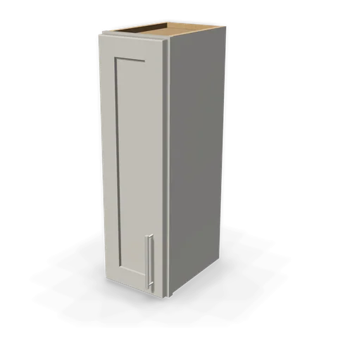 W0930 cabinet in Shaker Light Gray, angle view