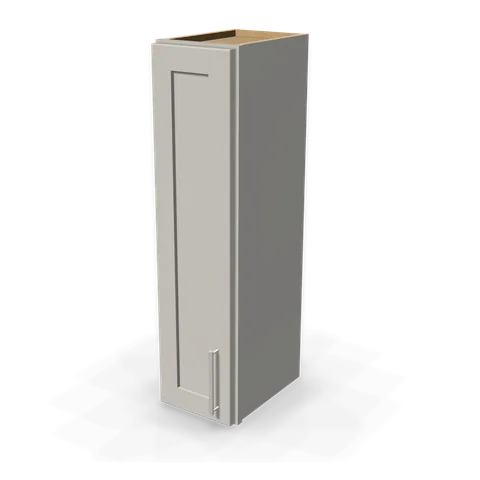 W0936 cabinet in Shaker Light Gray, angle view
