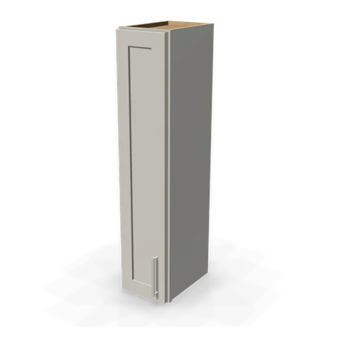 W0942 cabinet in Shaker Light Gray, angle view