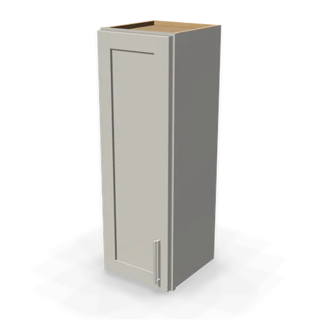 W1236 cabinet in Shaker Light Gray, angle view