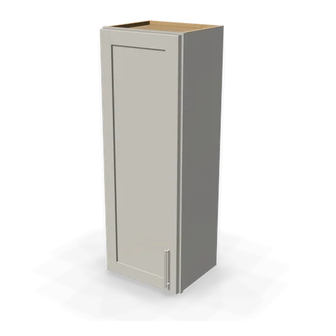 W1542 cabinet in Shaker Light Gray, angle view