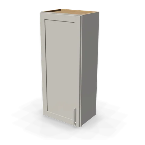 W1842 cabinet in Shaker Light Gray, angle view