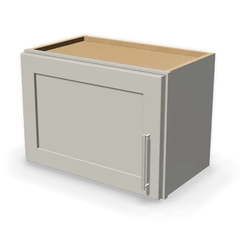 W2115 cabinet in Shaker Light Gray, angle view