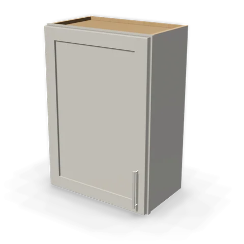 W2130 cabinet in Shaker Light Gray, angle view