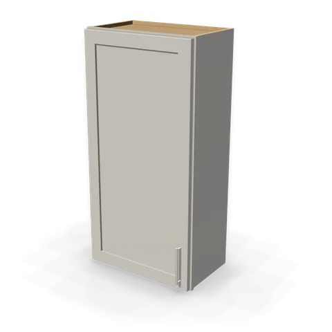 W2142 cabinet in Shaker Light Gray, angle view