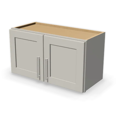 W2715 cabinet in Shaker Light Gray, angle view