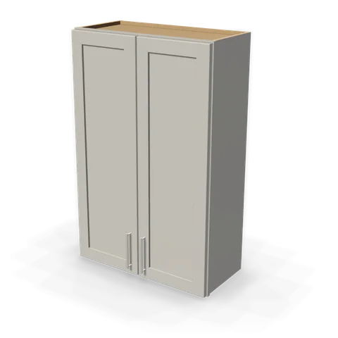 W2742 cabinet in Shaker Light Gray, angle view