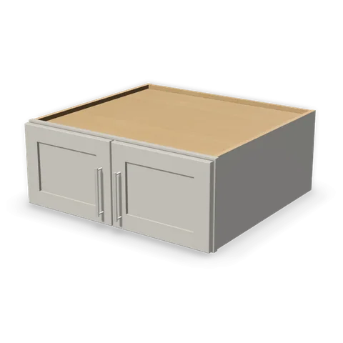 W301227 cabinet in Shaker Light Gray, angle view