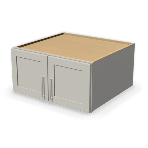 W301527 cabinet in Shaker Light Gray, angle view