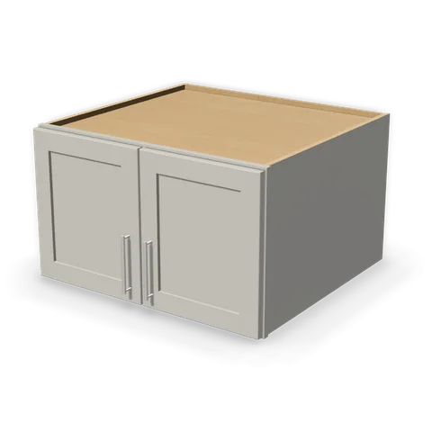 W301827 cabinet in Shaker Light Gray, angle view