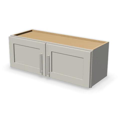 W3312 cabinet in Shaker Light Gray, angle view