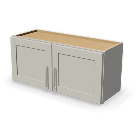 W3315 cabinet in Shaker Light Gray, angle view